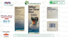 DIFFLAM SORE THROAT RINSE treats painful, sore mouth gargle/rinse. 200ml. 04/29