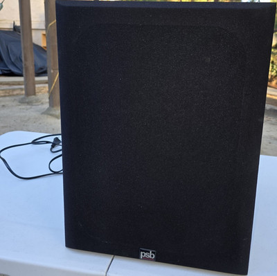 PSB Alpha SubSonic 5 Powered Subwoofer Wired Black Stereo RCA Input