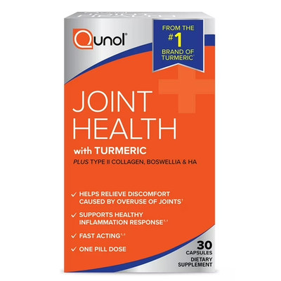 Qunol Joint Comfort with Turmeric 410mg, Joint Support Capsules, 30 Ct - 06/2026