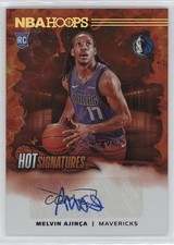 2024-25 Panini NBA Hoops Hot Signatures Rookies Melvin Ajinca #HSR-AJI Auto 0p31