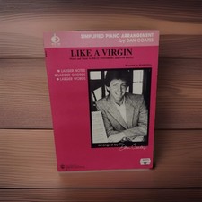 Madonna Sheet Music Like A Virgin Simplified Big Note Piano Dan Coates Brand New