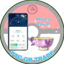 Pokémon Go ✨ Shiny Sinistea Phony Form ✨ PTC 80K OR 1Mil Dust