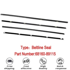 For 1984-89 Toyota Pickup 4Runner Front Inner & Outer Beltline Seal 68160-89115