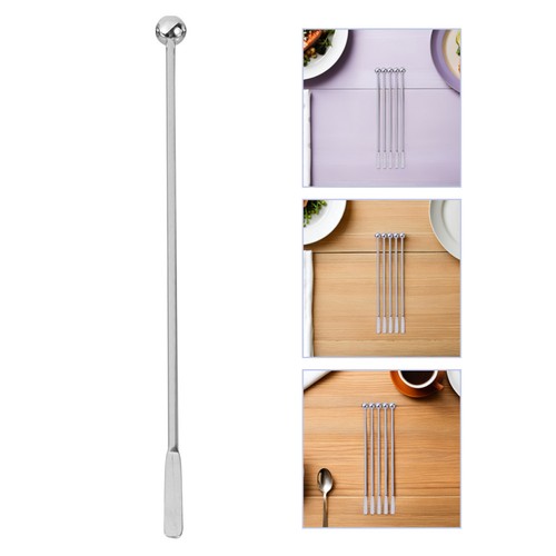 10 Pcs Stainless Steel Drink Stirrers Swizzle Sticks for Cocktail Drink - Afbeelding 17 van 17