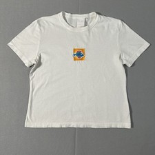 VTG Johnny Was White T-Shirt Embroidered Fish Design Boxy Large? USA Made