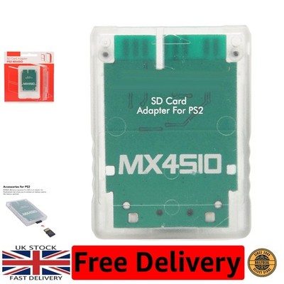 PS2 MX4SIO Card Reader Adapter - Handmade Transparent White for Enhanced Gaming