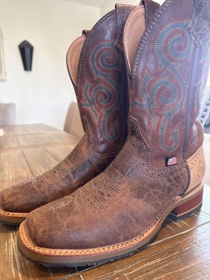 DOUBLE H MEN'S DOMESTIC I.C.E.  PERFORMANCE WESTERN BOOTS SQUARE TOE SIZE 8D
