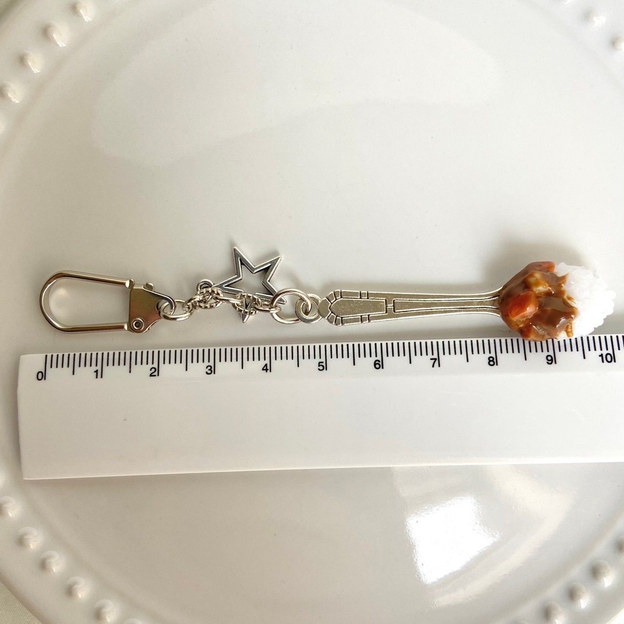 Pvc Spons Japanese Food Sample Curry Rice Spoon Keychain Handmade PVC Min | eBay