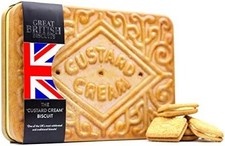 Giant Custard Cream Biscuits Gift Set - Novelty Biscuit Tin, Family Treat Box