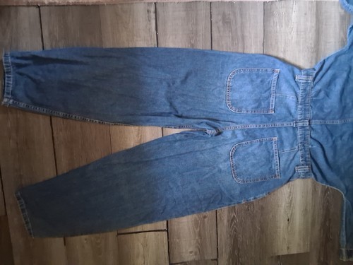 Vintage We The Free People Coverall Overall Jumpsuit Denim Jeans Small Zip Up - Picture 5 of 8