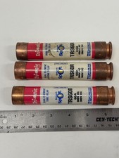 Lot of 3 Used Ferraz Shawmut TRS60R Tri-onic Time Delay Fuse Class RK5 600V 60A