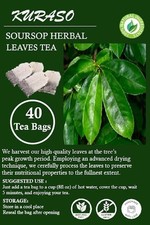 Soursop Leaf Tea   40 Herbal Bags  Guanabana, Graviola Annona Muricata 