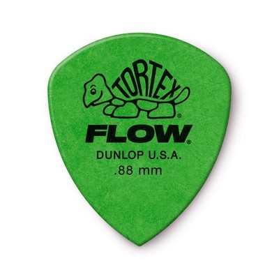 Jim Dunlop Tortex  Flow  Pick .88MM - 12 Pack .88mm, Green 