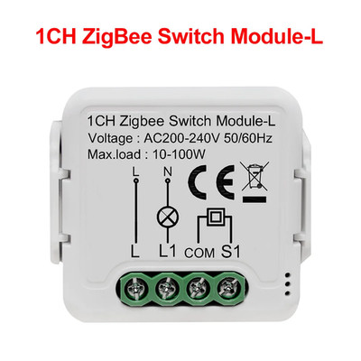 Tuya Zigbee 3.0 Smart Switch Module No Neutral Wire Required Smart Home DIY Ligh
