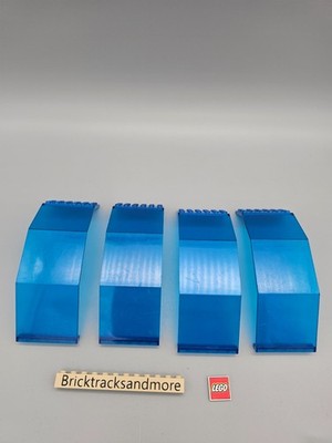 Lego  2408 Trans-Dark Blue Panel 10 x 6 x 11 - 4 Stück