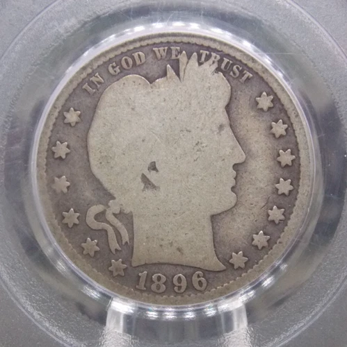 1896 "S" Barber Silver Quarter 25c PCGS G04 #454 Good 🗝️KEY DATE🗝️ECC&C, Inc.