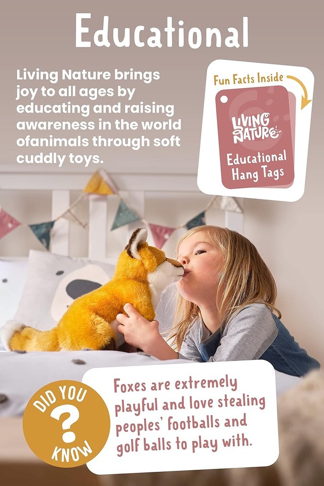 Living Nature Sitting Lop Eared Rabbit Stuffed Animal Plush Assorted