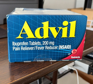Advil Ibuprofen Tablets 200mg Pain Reliever/Fever Reducer Exp 08/28 BOX DAMAGED