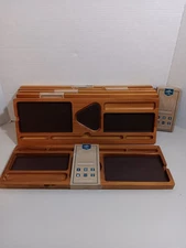 Lot of 6 -Wooden Valet Tray & Charging Station Desk Nightstand Storage Organizer