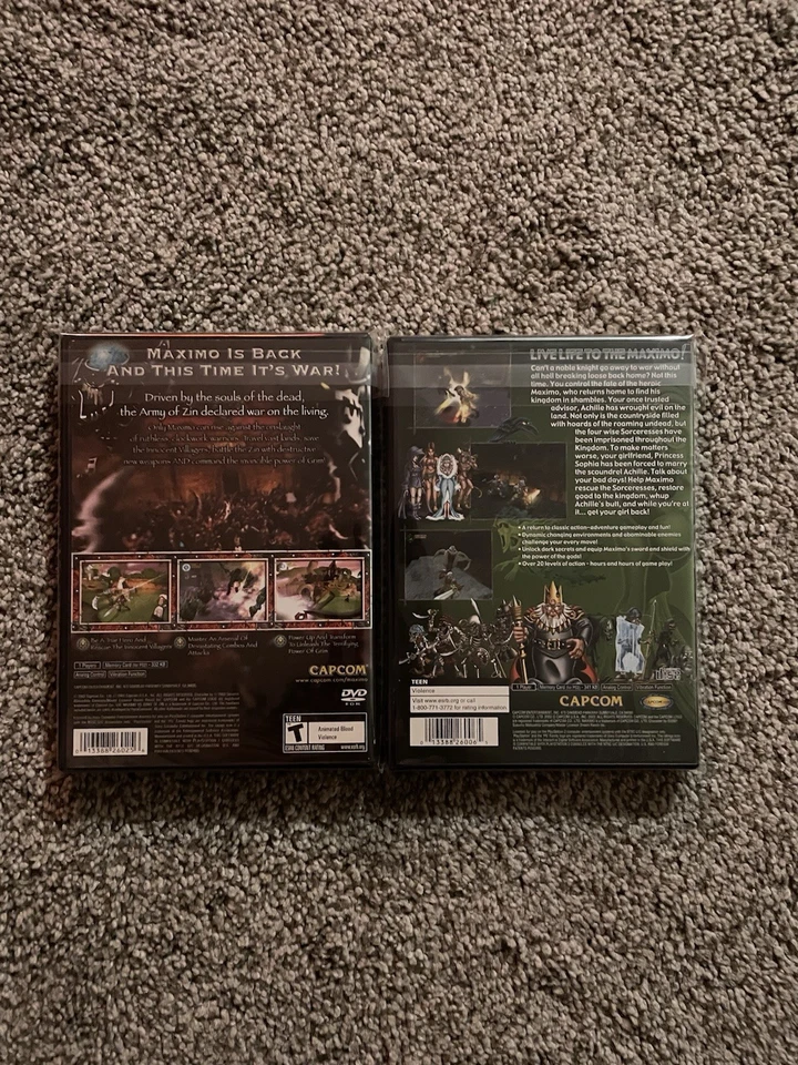 Maximo: Army of Zin and Maximo: Ghost to Glory PlayStation 2 PS2 Complete CIB - Image 2 of 4