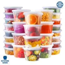 Deli Containers 50 Count 16oz 8oz BPA Free Plastic Food Storage With Lids Meal