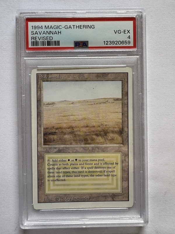 Magic: The Gathering 1994 Savannah Revised Card PSA VG-EX 4
