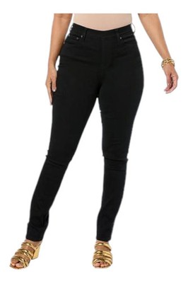 DG2 by Diane Gilman Women's Denim 5Pocket Jegging Black