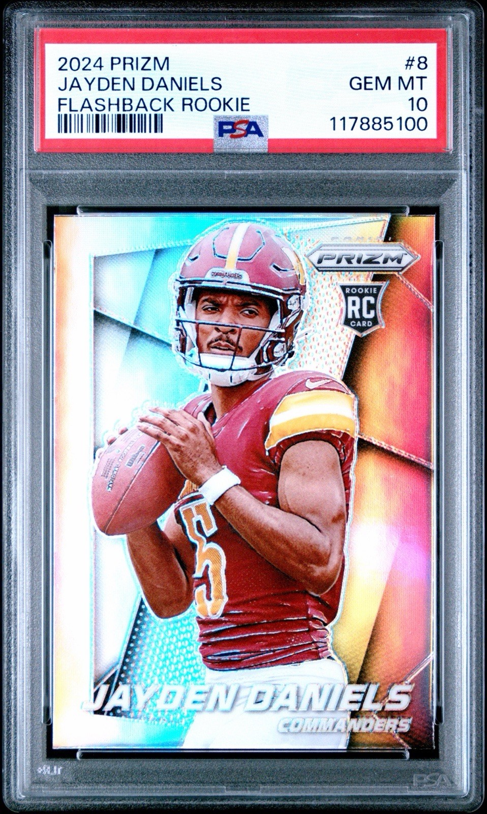 2024 Panini Prizm Prizm Flashback Rookie Jayden Daniels #8 Rookie RC PSA 10 Gem