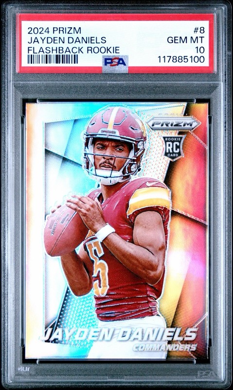 2024 Panini Prizm Prizm Flashback Rookie Jayden Daniels #8 Rookie RC PSA 10 Gem