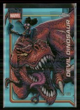 2026 Topps Chrome Marvel Comics #110 Devil Dinosaur Aqua Refractor #/199