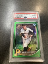 2025 Bowman Mega Box Paul Skenes Green Refractor /99 – PSA 8