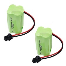 4.8V RC Battery, 2 Pack 1000mAh NiMH AAA Rechargeable Battery Pack with SM 2P...