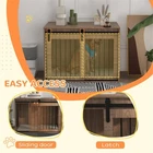 Multifunctional Dog Crate Side Table with Soft Washable Cushion