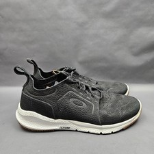 Oakley Carbon Shoes Mens Size 10 Black Leather Running Walking Casual Sneakers