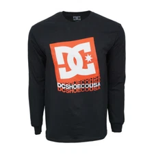 DC SHOES MENS LONG SLEEVES PATCH LOGO T SHIRT 