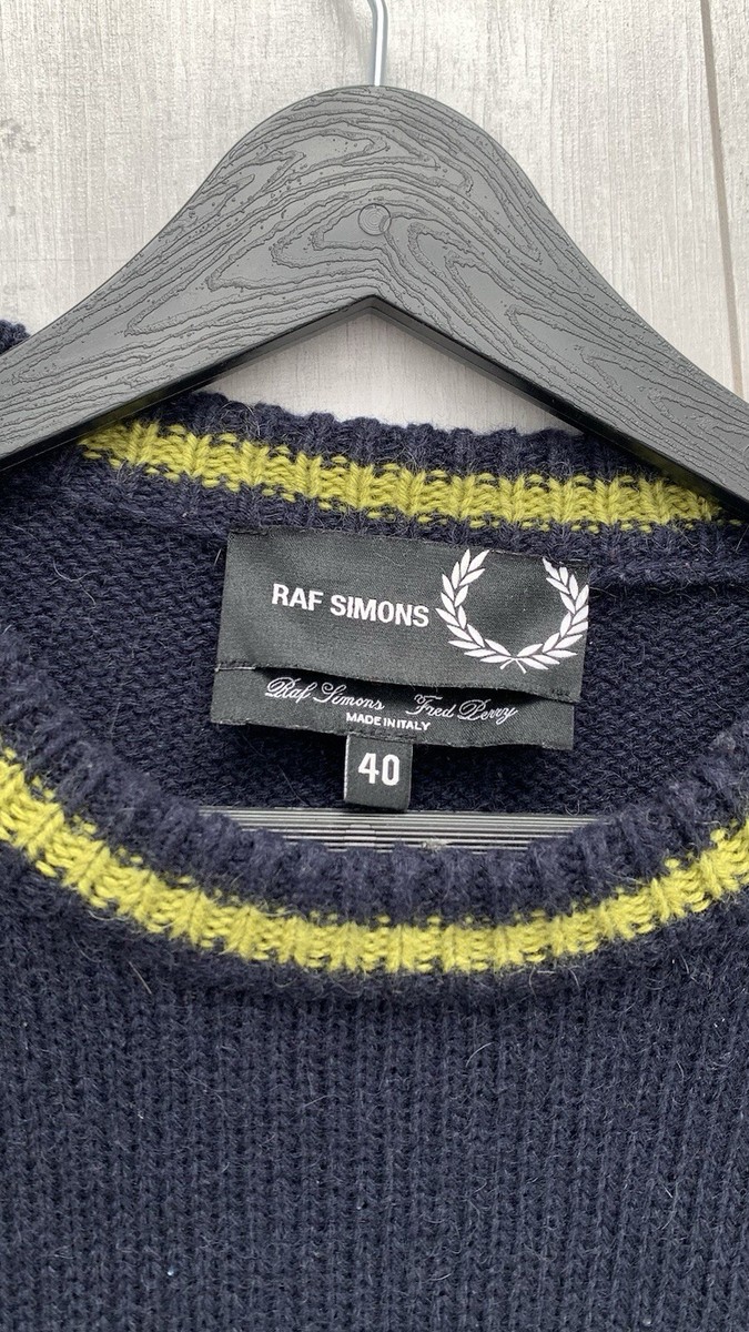 RAF SIMONS x FRED PERRY Knit Sweater Long Size 40 Good Condition