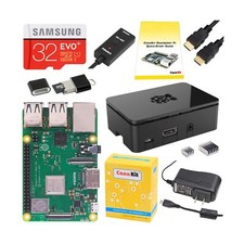 Raspberry Pi 3 B  B Plus Starter Kit 32 GB EVO Edition, Premium Black Case 