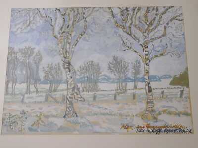 CUjPwr - Gemälde Bild Aquarell signiert Felix Freihoff - Vintage - Rügen Bodden