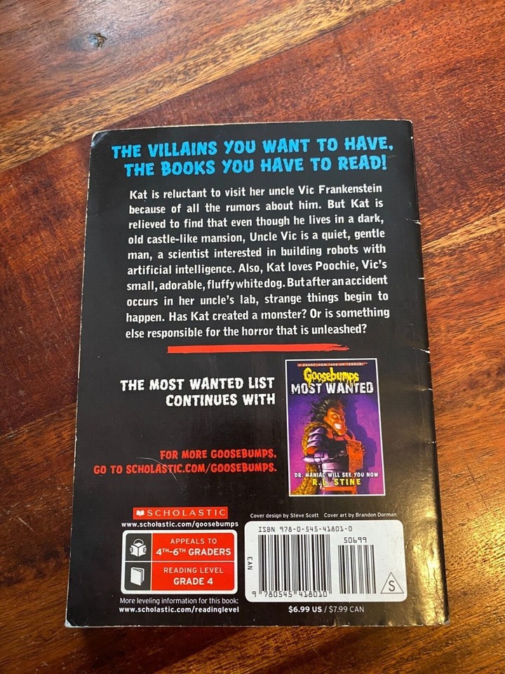 Frankenstein's Dog (Goosebumps Most Wanted #4) - Paperback - Very Good ...