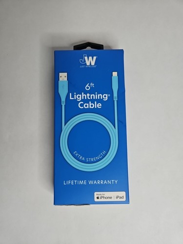 Just Wireless 6' TPU 8-Pin to USB-A Cable - Blue