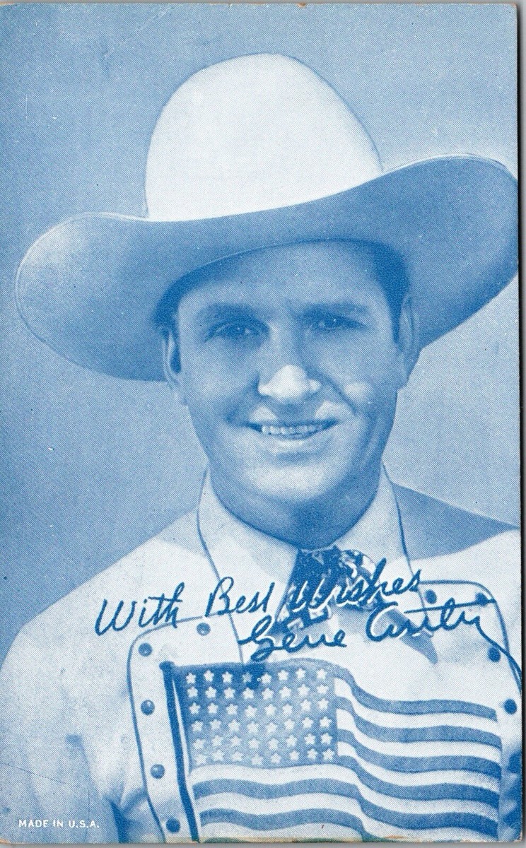 1940s-50s Vintage Western Exhibit Arcade Card #203 Gene