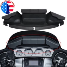 Black Windshield Bag 3 Pocket Pouch Storage For Harley Touring Street Glide 14+