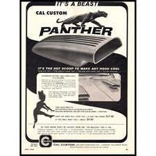 1968 Cal Custom Black Panther Hood Scoop Vintage Print Ad Wall Art 1968 Cal Custom Black Panther Hood Scoop Vintage Print Ad Wall Art