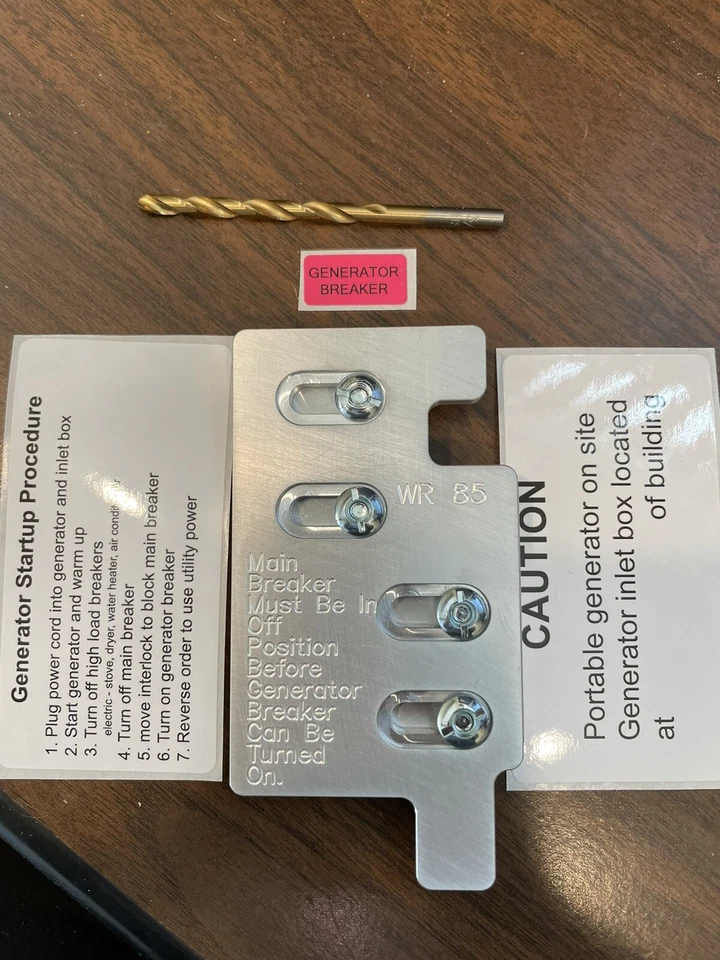 Kit de enclavamiento de generador, martillo cortador panel de 200 amperios con interruptor principal vertical Foto 4 de 4