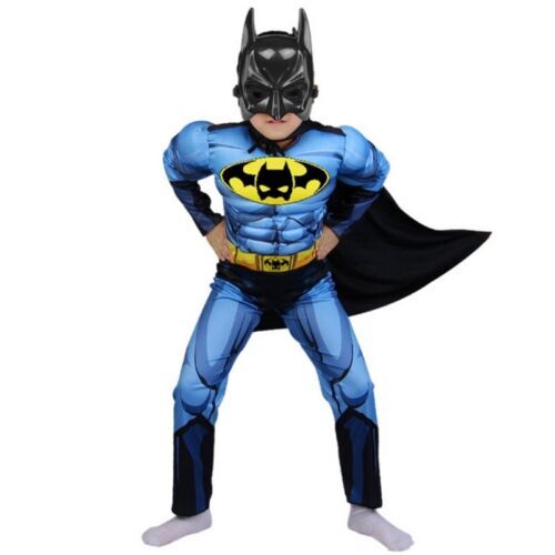 Kids Batman Fancy Dress Superhero Costume DC Comic Book Day Week Cosplay Party - Picture 5 of 10
