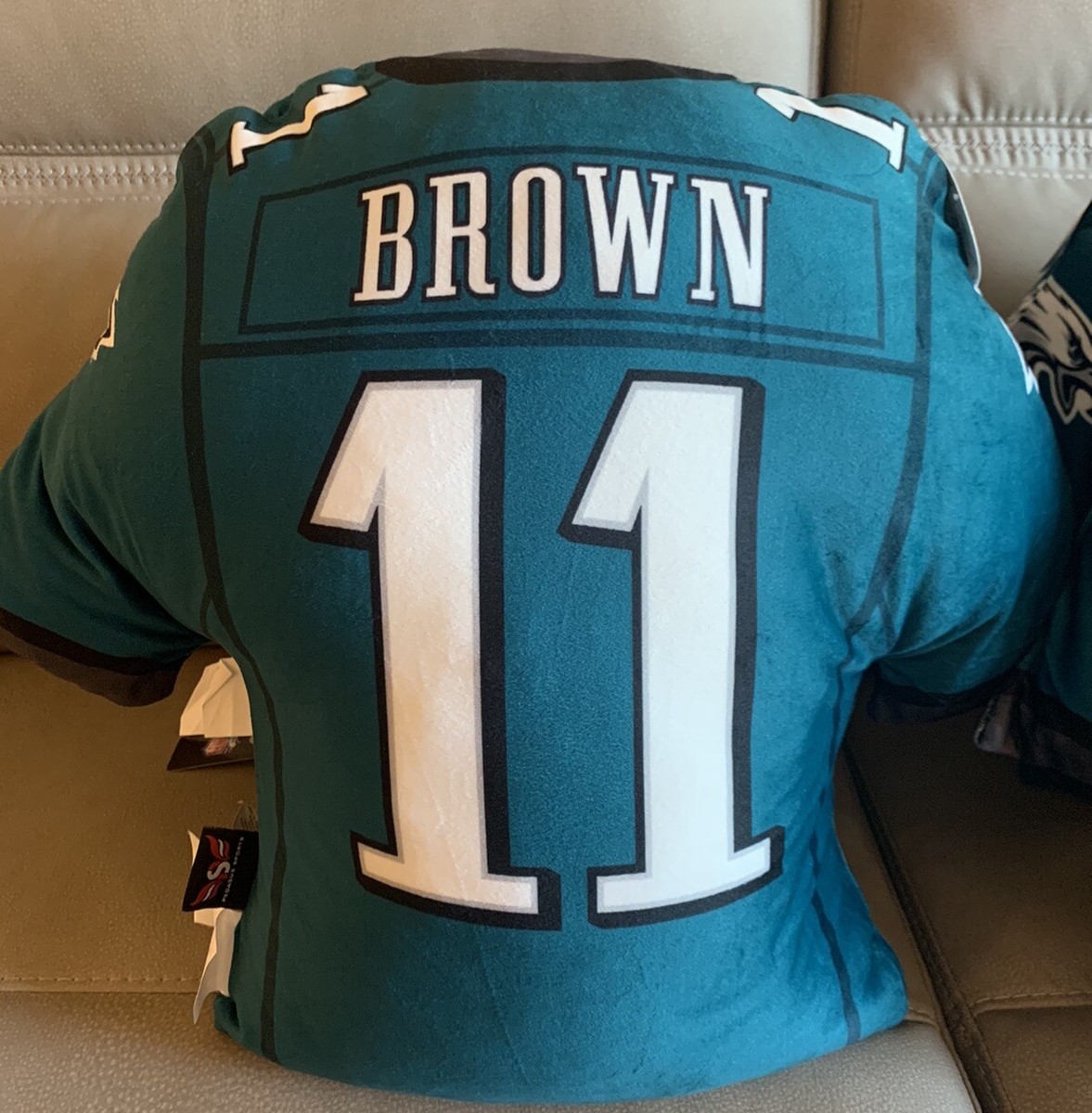 Philadelphia Eagles AJ Brown NFL Jersey PLUSHIE PILLOW Throw