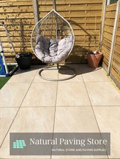 County Crema Porcelain paving patio slabs -9.72 Sqm (19 Slabs) CLEARANCE STOCK