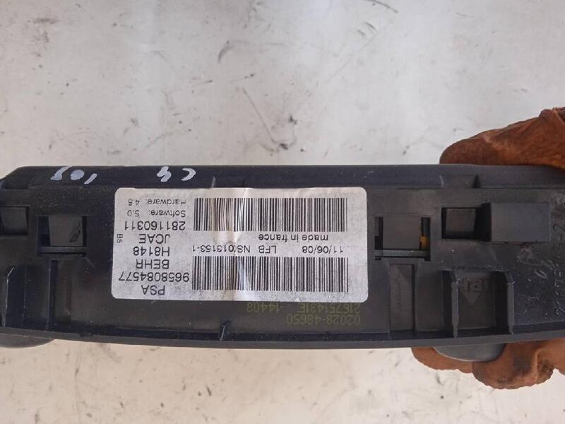 9658084577 heater control for CITROEN C4 COUPE 1.6 16V HDI