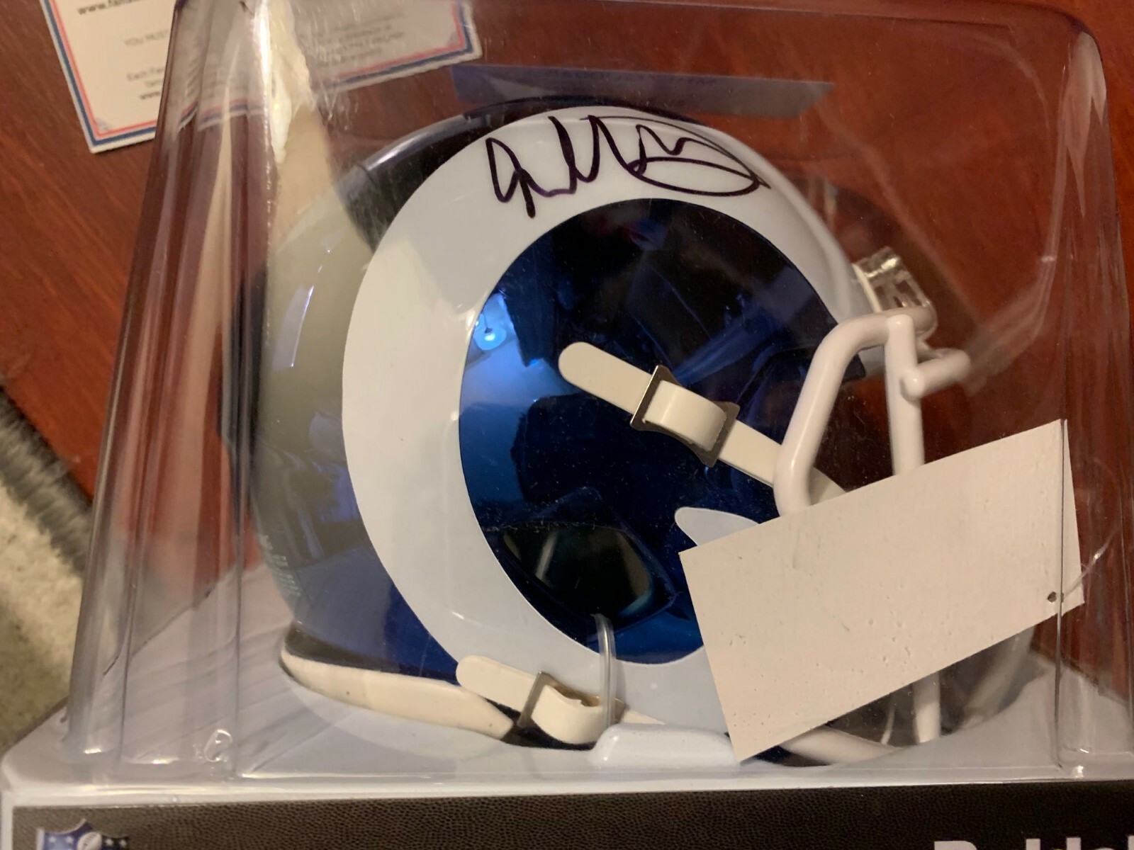Los Angeles Rams Todd Gurley Autographed Signed Chrome Mini Helmet COA #2 
