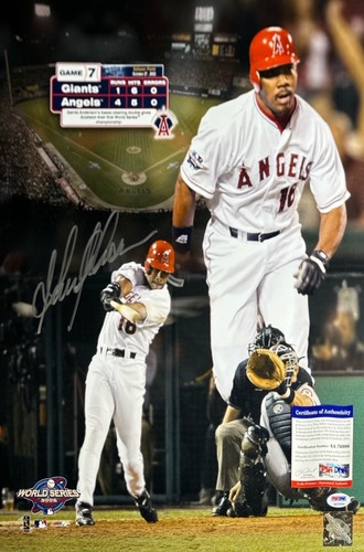 Garrett Anderson Signed 16x20 Photo Angels PSA 4A76996 - Picture 2 of 2